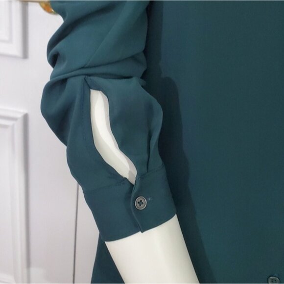Teal Cardi Shirt Dress - Picture 9 of 15